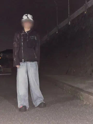 아카이브 불타는 쇼 염색 라이더 재킷