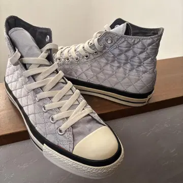 초레어 CONVERSE 하이컷 올스타 퀼팅 실버 26cm