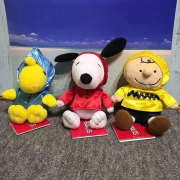 스누피 봉제 인형 레인코트 전종 세트