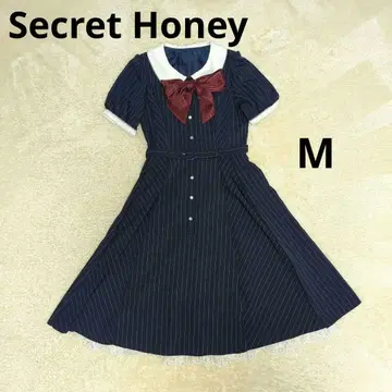 Secret Honey 시크릿허니 스트라이프 롱 셔츠 원피스