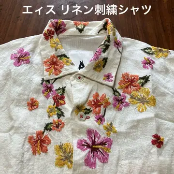 A 린넨 자수 셔츠