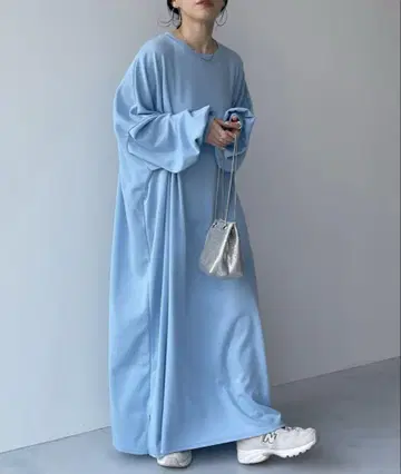 super loose light sweatee one piece/ 롱