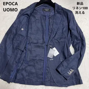 새상품 린넨 100 EPOCA UOMO 테일러드 자켓 세탁 가능 수트