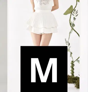 Darich 다리치 내로우 플리츠 티어드 미니 스커트 M 화이트