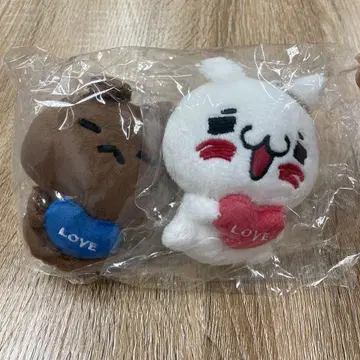 너무 사랑스럽고 너무 귀여운 냥코와 곰 초기 봉제 인형 키링