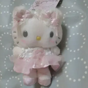 새상품 화이트 고양이 발레리나 마스코트
