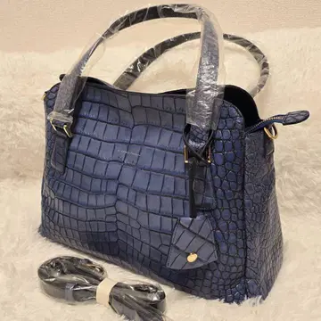 컨디션 최상 LEATHER JEWELS 핸드백 크로코 2way
