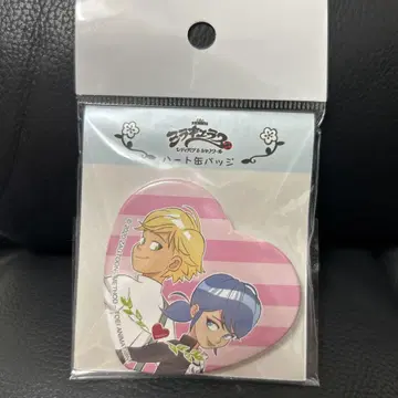 미라큘러스 레이디 버그 & 샤노와르 하트 캔뱃지 아드리안 & 마리네트