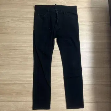 DSQUARED2 블랙 슬림 핏 데님 팬츠