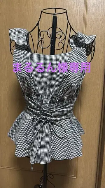 SNIDEL 스나이델 체크 레이스업 뷔스티에