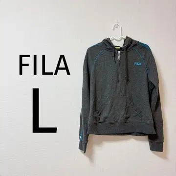 0112 FILA L 그레이 후드티 여성용