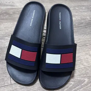 타미힐피거 슬라이드 비치 샌들 23~24cm 상당 로고 없음 블랙 검정