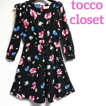 tocco closet 꽃무늬 원피스 블랙