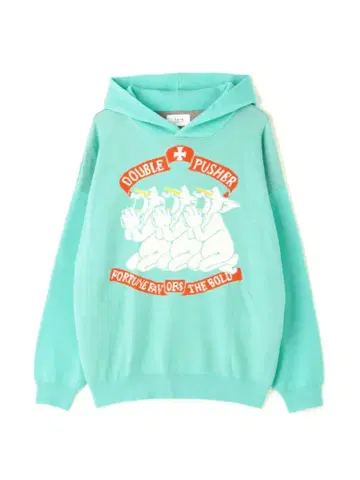 TAIN DOUBLE PUSH/로얄 플래시 상의 니트 블루