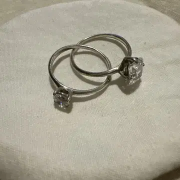 e.m. 2줄 지르코니아 반지