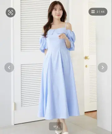 헤르립토 파피용 스트라이프 셔츠 드레스 FORHER