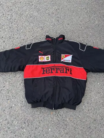Ferrari 페라리 F1 레이싱 자켓 블루종 자수 남녀 공용