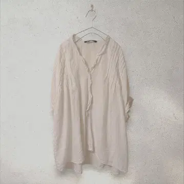 자라 린넨 프릴 블라우스 M-L