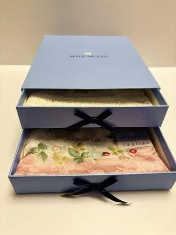 웨지우드 여성용 손수건 2장 케이스 포함