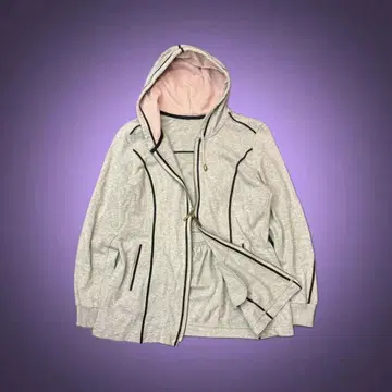 00s y2k 그런지 더블 지퍼 후드 티셔츠