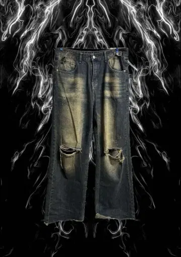 데미지 데님 와이드 데님 그런지 y2k