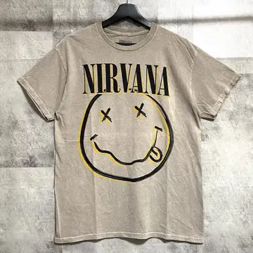 NIRVANA 너바나 티셔츠 스마일 밴딩 티셔츠