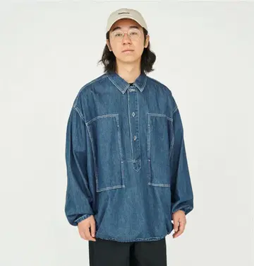 신상 서비스 데님 풀오버 셔츠