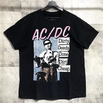 ACDC 티셔츠 블랙 밴딩 티셔츠