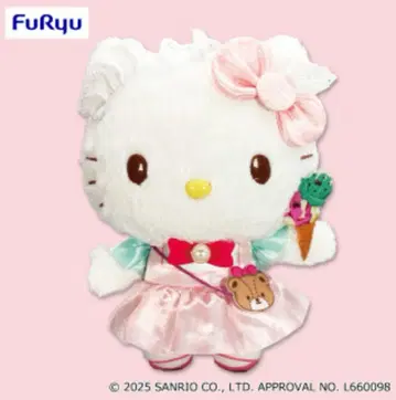 HELLO KITTY 컬러풀 아이스크림 드레스 BIG 봉제 인형 헬로키티