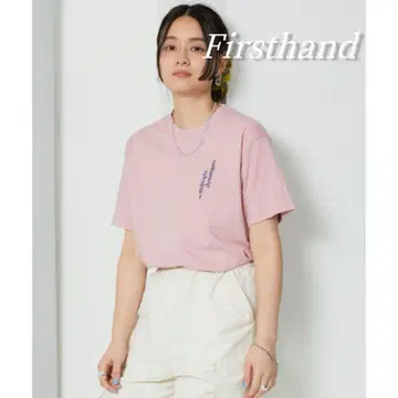 Firsthand 퍼스트 핸드 자수 티셔츠 반팔 티 핑크