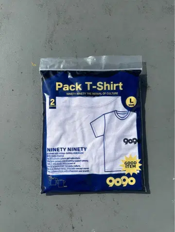 9090 OG Pack-T 화이트 블랙 2장 세트 L 사이즈