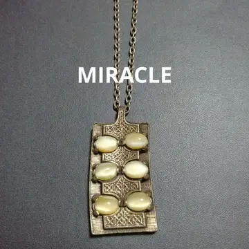 MIRACLE 미라클 빈티지 목걸이 직사각형 영국