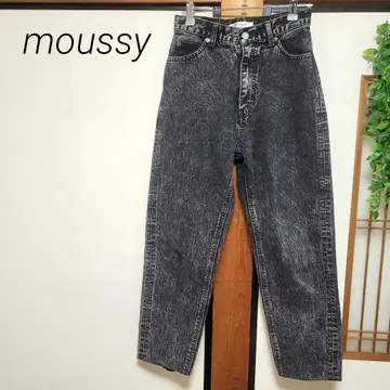 moussy 마우지 데님 청바지 청바지 케미컬 워시 블랙