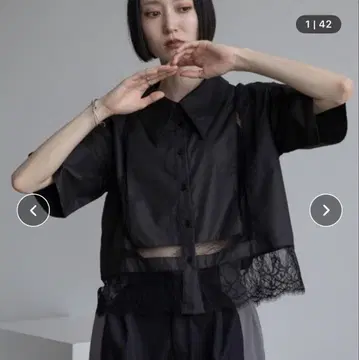 레이스가 있는 숏 셔츠