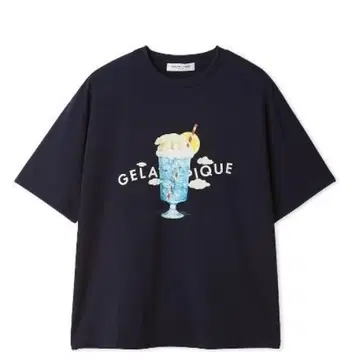 젤라또피케 HOMME 접촉 냉각 레이온 아이스크림 소다 티셔츠