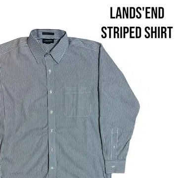 Lands' End 스트라이프 셔츠 긴팔