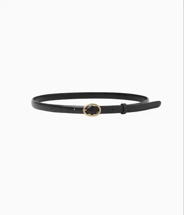 마메쿠로구치  Cow Hide Leather Narrow Belt