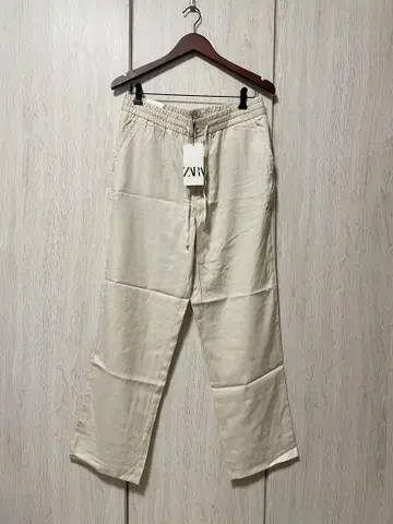 자라 베이지 스트레이트 팬츠 L