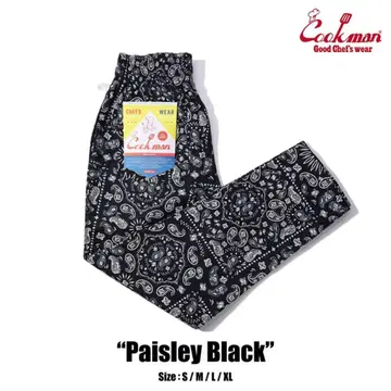 셰프 팬츠 Chef Pants Paisley Black