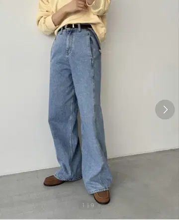 El mar 솔기 데님 팬츠