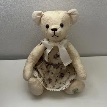 매니 블루 체크 무늬 베어 봉제 인형 곰