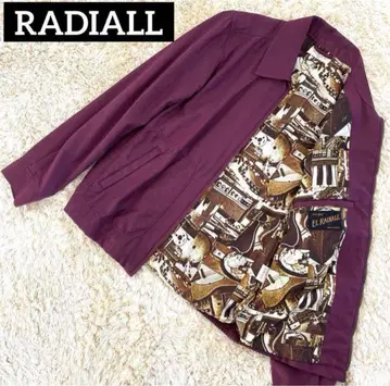 THE RADIALL 라디얼 자켓 레이온 안감 올 패턴 버건디