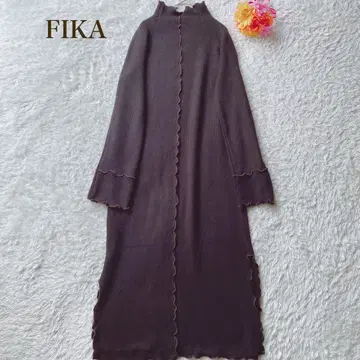 FIKA 피카 [M] 다크 브라운 롱 니트 원피스 캐주얼