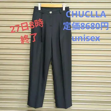 CHUCLLA 세미 와이드 팬츠 정가 8680엔 유니섹스 M 블랙