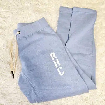 RHC 론 헤르만 초기 로고 프린트 스웨트 팬츠 스카이블루