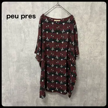 # peu pres 푸프레 튜닉 티셔츠 반소매 올 패턴