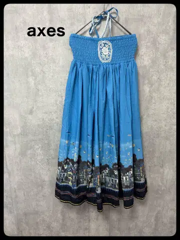 # axes femme 엑시즈팜 가이 올 패턴 롱 스커트 원피스