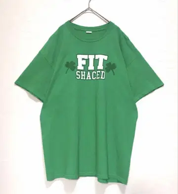 아메카지 USA 구제 의류 FIT SHACED 프린트 티셔츠 XL 그린