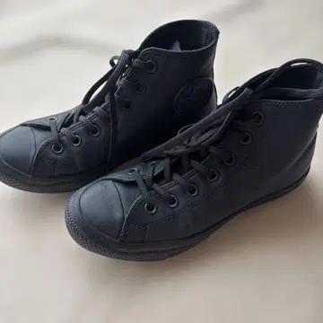 컨버스 하이컷 스니커즈 네이비 발수 가공 23.5cm