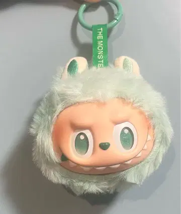 러브부 얼굴 키링 LABUBU 스트랩 그린 계열